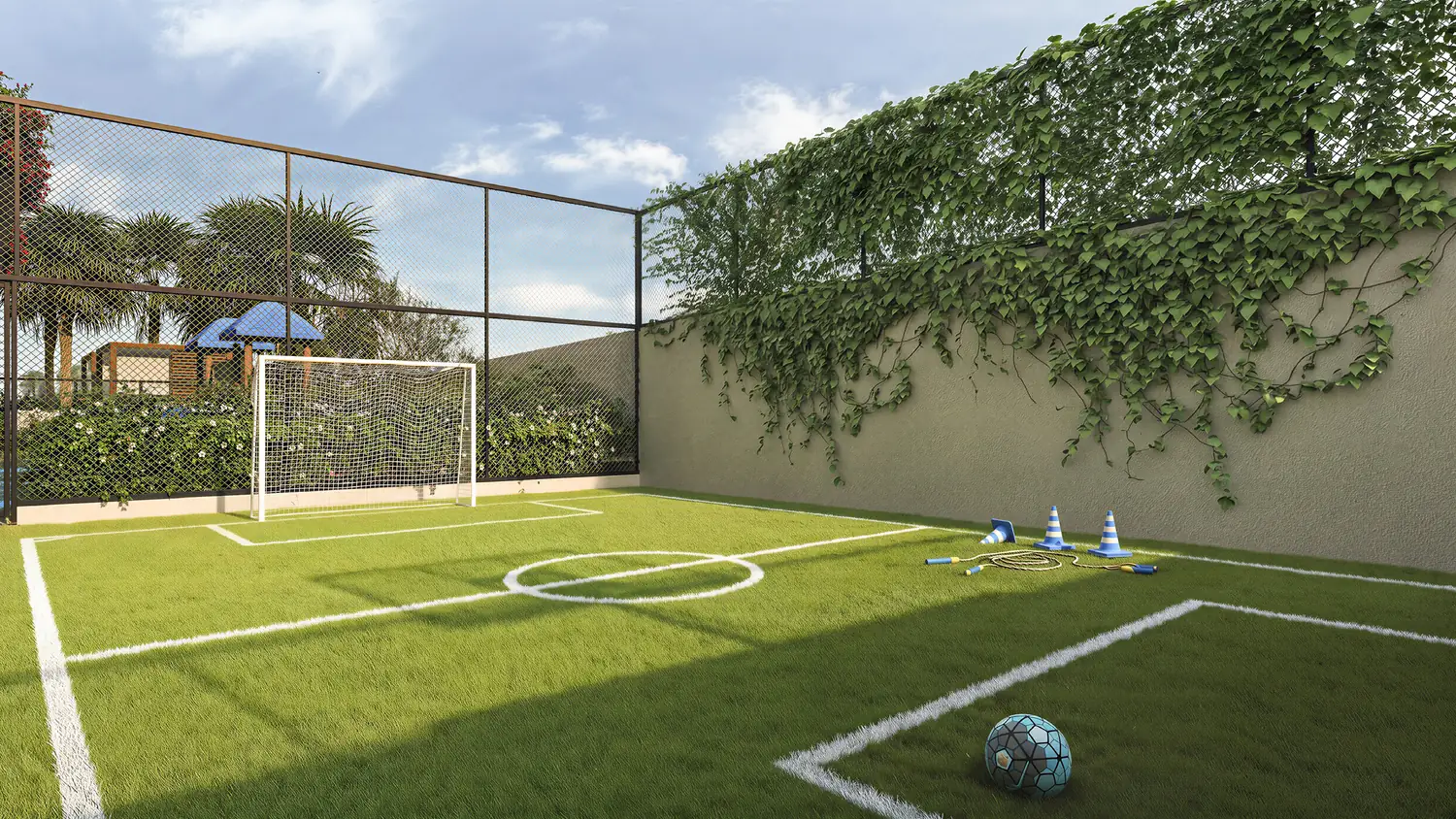Arena verde e lazer para a família