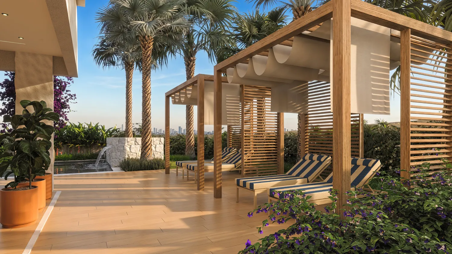 Piscina, deck e Club Bar do Greco